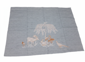 Gri Geyikli Bahçe Nevresim Takımı