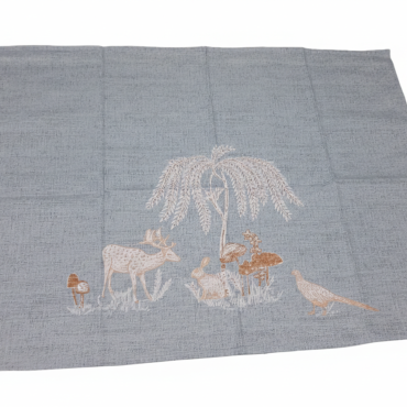 Gri Geyikli Bahçe Nevresim Takımı