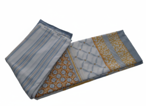 Mavi ve Sarı Dinamik Desenli Nevresim Takımı