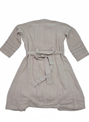 Bej Pamuk ve Bambu Karışımı Bornoz