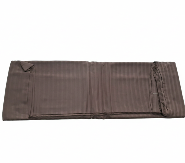 Çizgili Kahverengi Nevresim Takımı