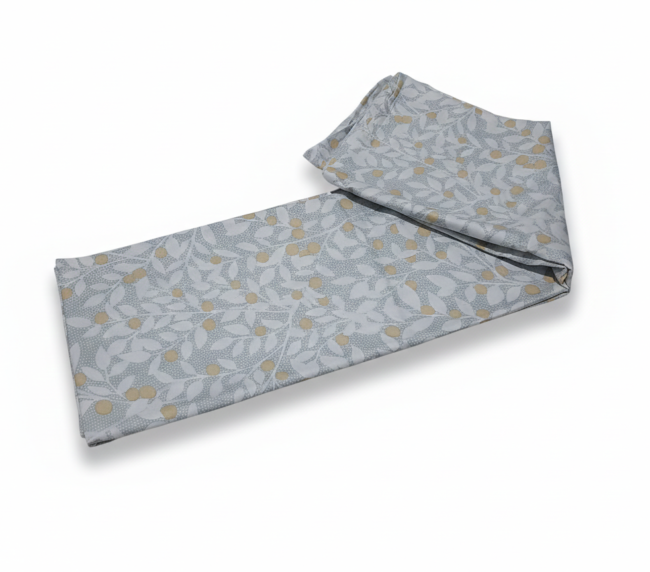 Yapraklı Açık Mavi Nevresim Takımı