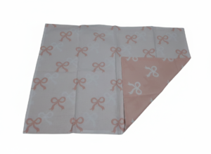 Kurdeleli Pembe ve Gri Nevresim Takımı