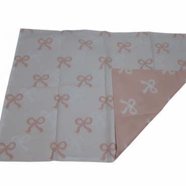 Kurdeleli Pembe ve Gri Nevresim Takımı